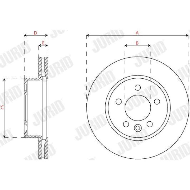 Jeu de 2 disques de frein avant JURID 569276J - Visuel 2