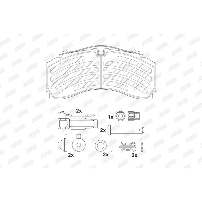 Jeu de 4 plaquettes de frein avant JURID 2924605390 - Visuel 1