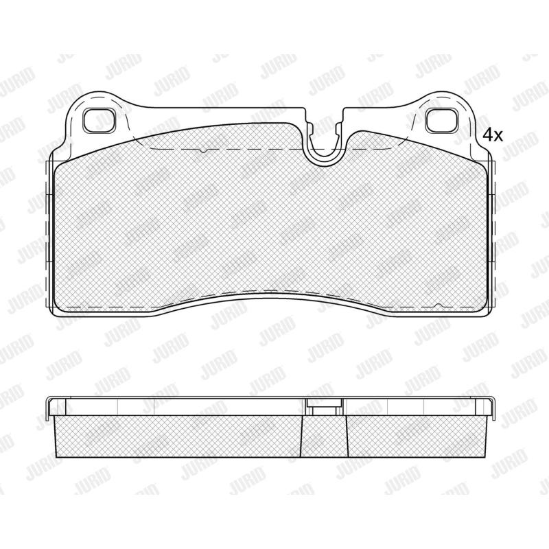 Jeu de 4 plaquettes de frein avant JURID 574144J - Visuel 1