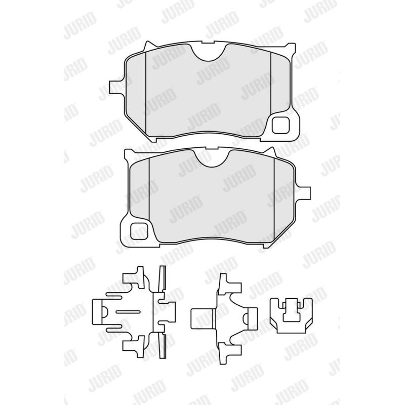 Jeu de 4 plaquettes de frein avant JURID 574223J - Visuel 2