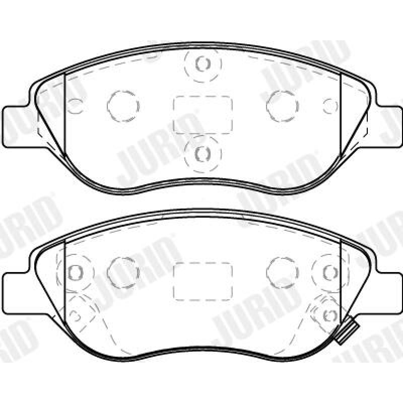 Jeu de 4 plaquettes de frein avant JURID 573867J - Visuel 1