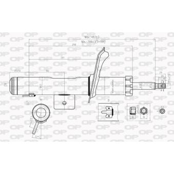 Amortisseur avant droit  OPEN PARTS SAB8205.11