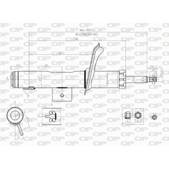 Amortisseur avant gauche  OPEN PARTS SAB8245.11