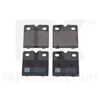 Jeu de 4 plaquettes de frein arrière NK 2266003