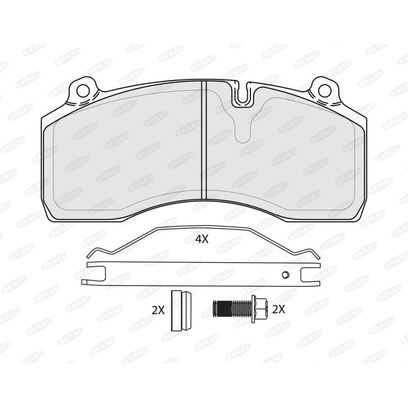 Jeu de 4 plaquettes de frein BERAL BCV29181TK - Visuel 1