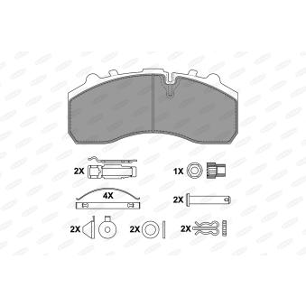 Jeu de 4 plaquettes de frein BERAL BCV29108BK