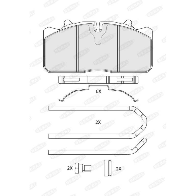 Jeu de 4 plaquettes de frein BERAL BCV29088TK - Visuel 2