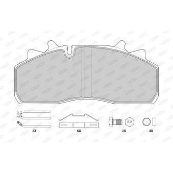 Jeu de 4 plaquettes de frein arrière BERAL BCV29159BK