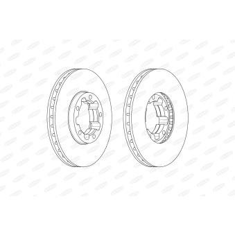 Jeu de 2 disques de frein avant BERAL BCR326A