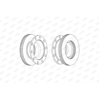 Jeu de 2 disques de frein arrière BERAL BCR375A