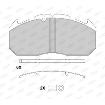Jeu de 4 plaquettes de frein BERAL BCV29030BK