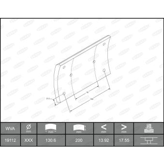 Garniture de sabot de frein BERAL KBL19505.0-1561