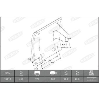 Garniture de sabot de frein BERAL KBL19713.1-1560