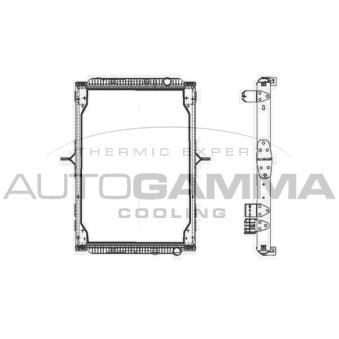 Radiateur, refroidissement du moteur AUTOGAMMA 404884