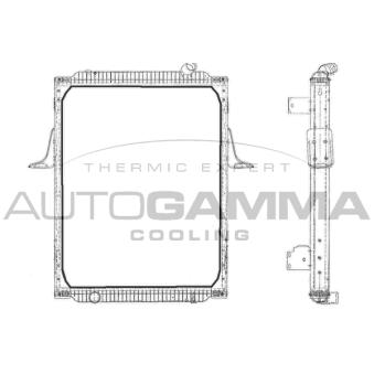 Radiateur, refroidissement du moteur AUTOGAMMA 404546
