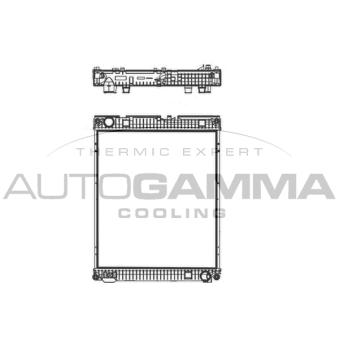 Radiateur, refroidissement du moteur AUTOGAMMA 404678
