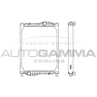 Radiateur, refroidissement du moteur AUTOGAMMA 404454
