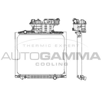 Radiateur, refroidissement du moteur AUTOGAMMA 404442