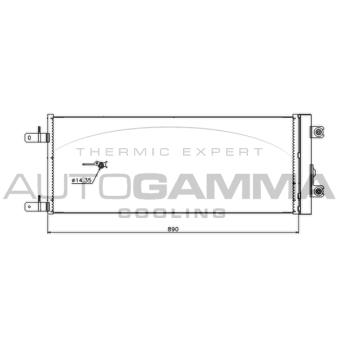Condenseur, climatisation AUTOGAMMA 107560