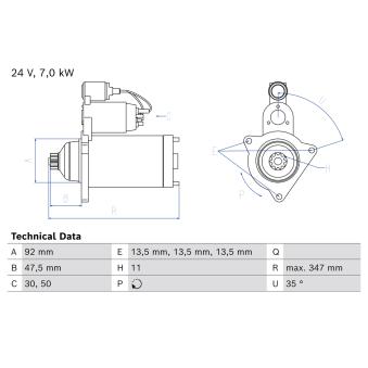Démarreur BOSCH 0 986 026 580