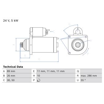 Démarreur BOSCH 0 986 026 380