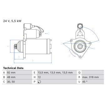 Démarreur BOSCH 0 986 026 040