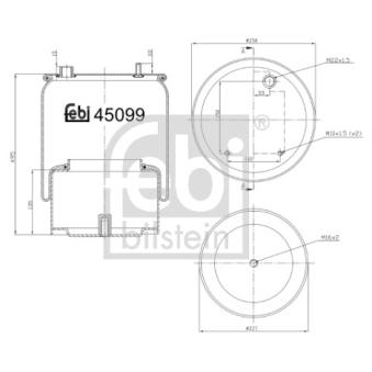 Soufflet à air, suspension pneumatique FEBI BILSTEIN 45099