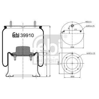 Soufflet à air, suspension pneumatique FEBI BILSTEIN 39910
