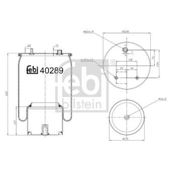 Soufflet à air, suspension pneumatique FEBI BILSTEIN 40289