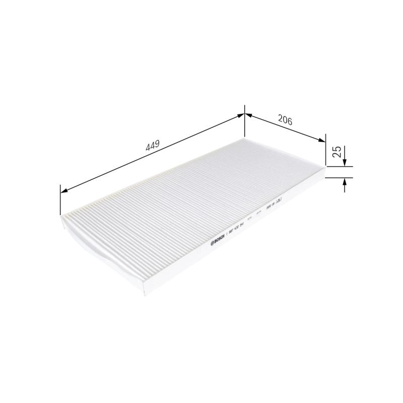 Filtre, air de l'habitacle BOSCH 1 987 432 541 - Visuel 1