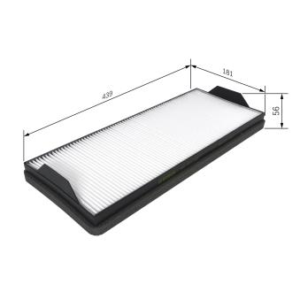 Filtre, air de l'habitacle BOSCH 1 987 431 168