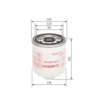 Cartouche de dessicateur, système d'air comprimé BOSCH