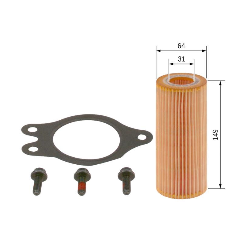 Filtre hydraulique, boîte automatique BOSCH F 026 404 003 - Visuel 1