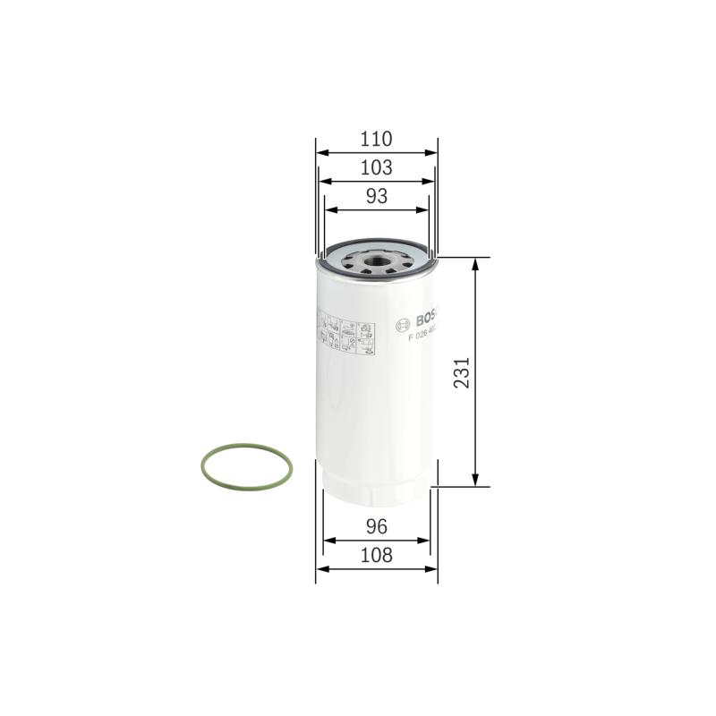 Filtre à carburant BOSCH F 026 402 038 - Visuel 1