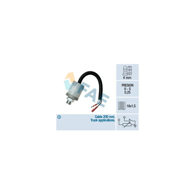 Capteur, pression d'huile FAE 14090