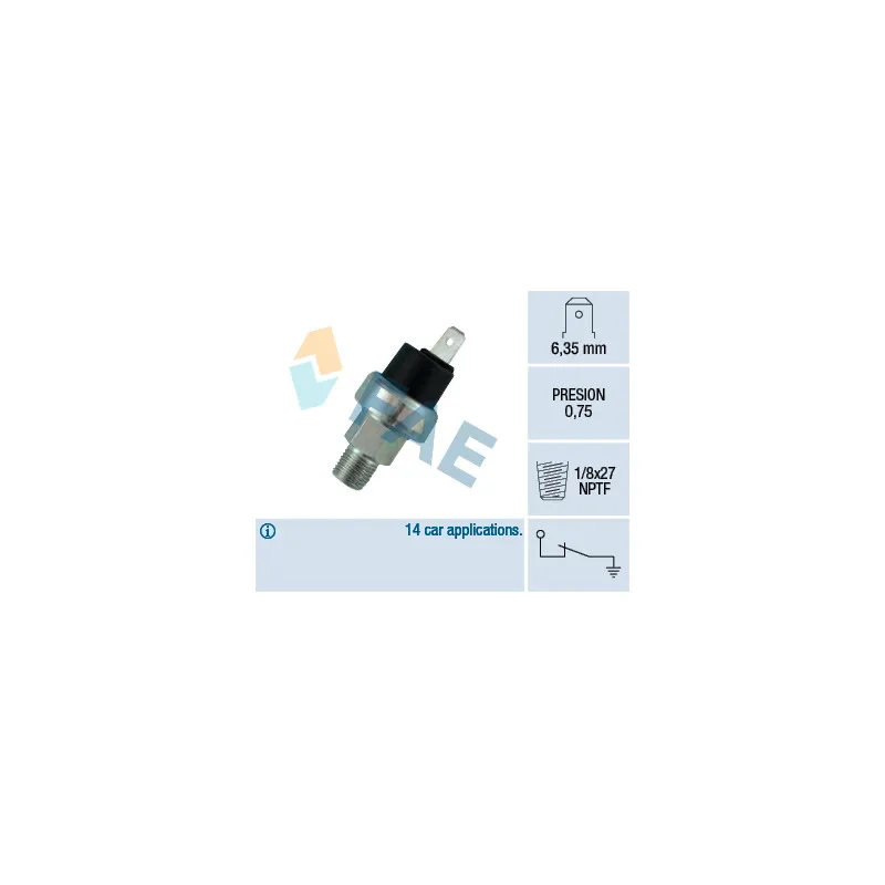 Indicateur de pression d'huile FAE 13350