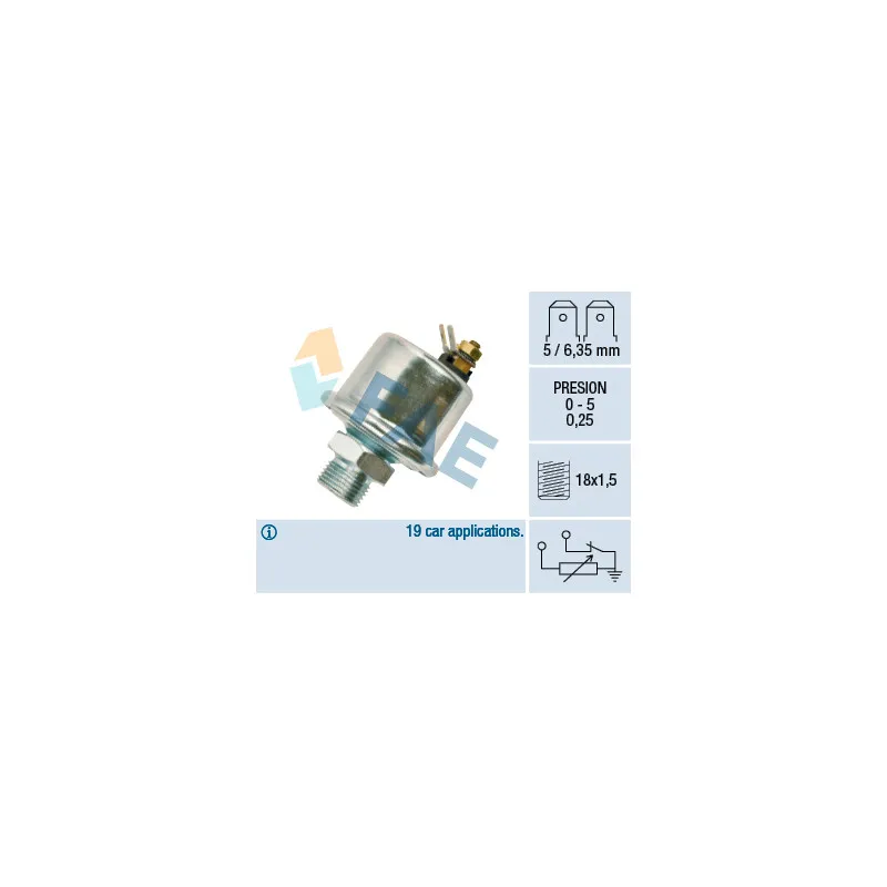 Capteur, pression d'huile FAE 14990