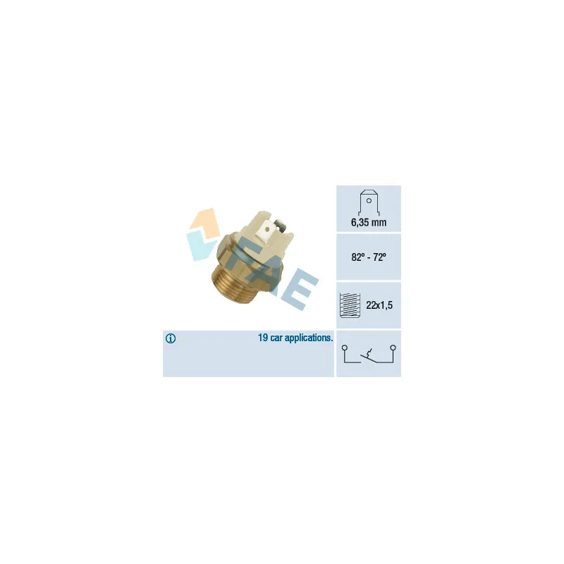 Interrupteur de température, ventilateur de radiateur FAE 37080