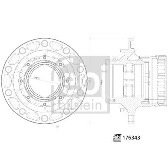 Moyeu de roue arrière FEBI BILSTEIN 176343