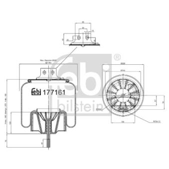 Ressort pneumatique, suspension pneumatique avant gauche FEBI BILSTEIN 177161
