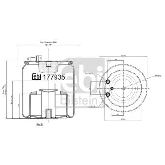 Ressort pneumatique, suspension pneumatique FEBI BILSTEIN 177935
