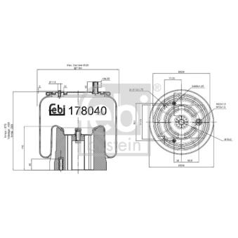 Ressort pneumatique, suspension pneumatique FEBI BILSTEIN 178040