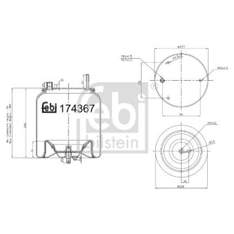 Ressort pneumatique, suspension pneumatique FEBI BILSTEIN 174367