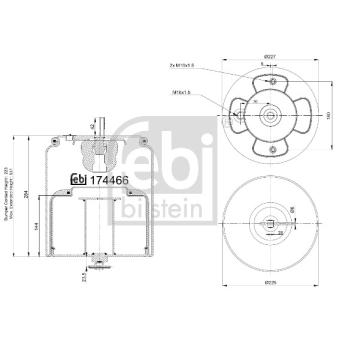 Ressort pneumatique, suspension pneumatique FEBI BILSTEIN 174466