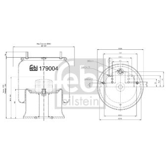 Ressort pneumatique, suspension pneumatique FEBI BILSTEIN 179004