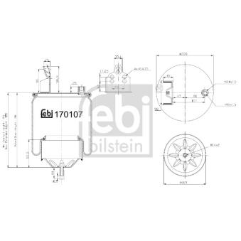 Soufflet à air, suspension pneumatique FEBI BILSTEIN 170107