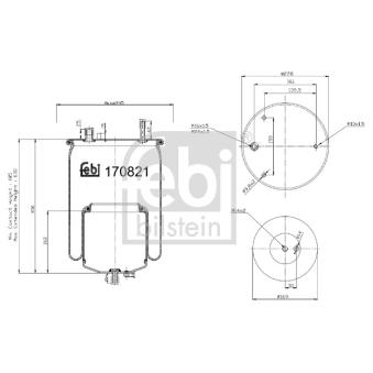 Ressort pneumatique, suspension pneumatique FEBI BILSTEIN 170821