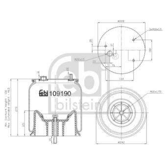 Soufflet à air, suspension pneumatique FEBI BILSTEIN 109190