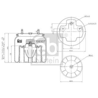 Soufflet à air, suspension pneumatique FEBI BILSTEIN 109307