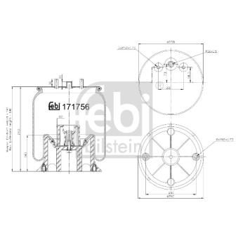 Ressort pneumatique, suspension pneumatique FEBI BILSTEIN 171756